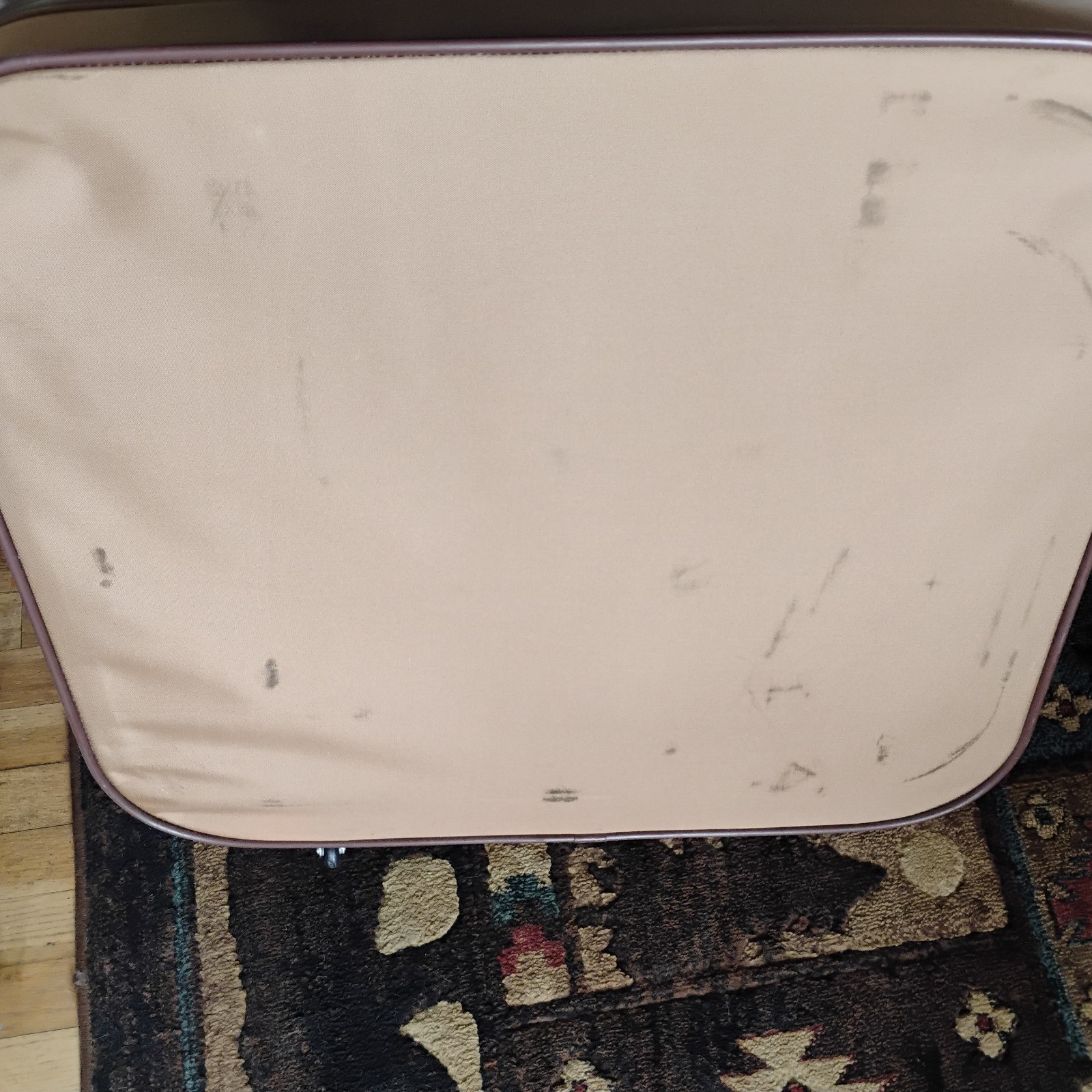 Vintage 4 Piece Samsonite Luggage Nylon Construction With Leather Accents