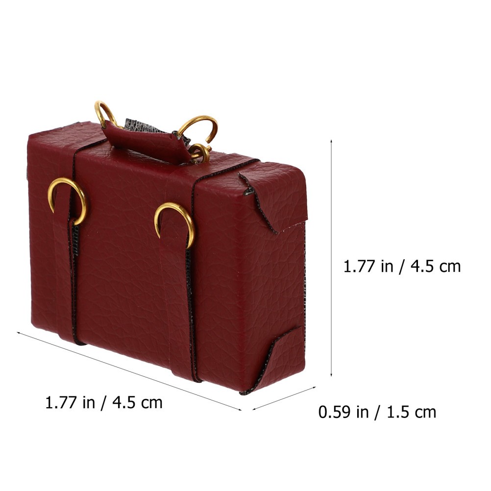 1pc Miniature Luggage Vintage Luggage Bag Mini House Decoration