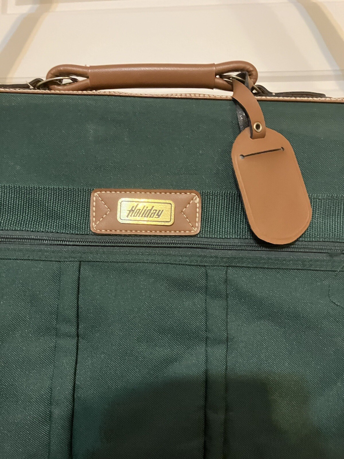 Vintage Holiday Brand Suit/ Garment Bag Pockets Strap Door Hanging