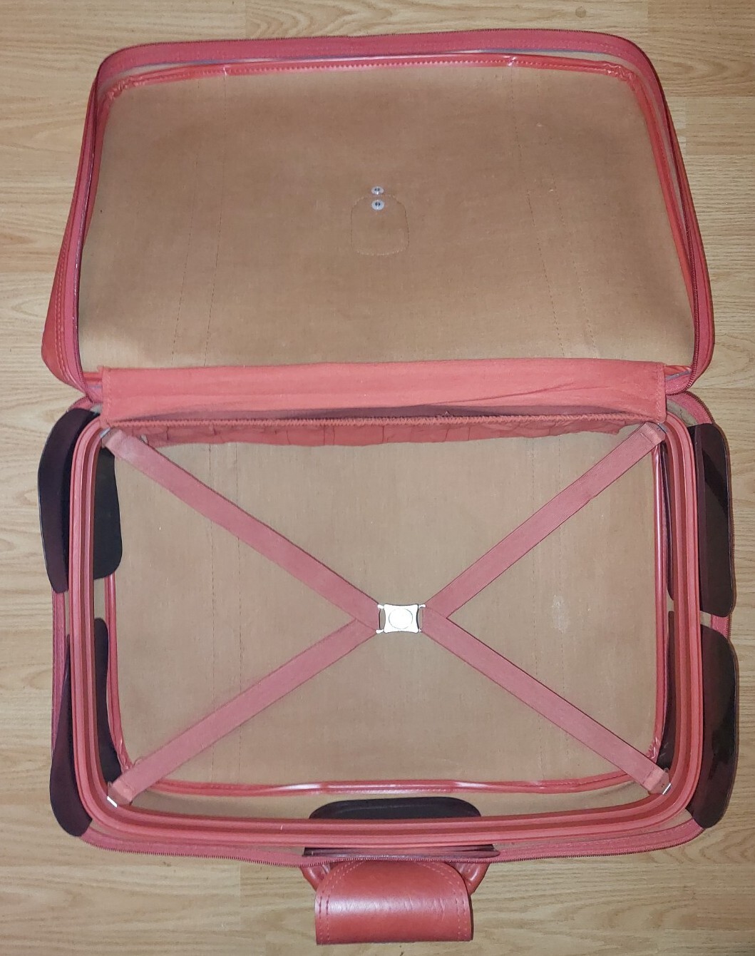Samsonite Soft Vinyl Wheel Base Suitcase (Burgundy/Dark Red) Vintage Luggage