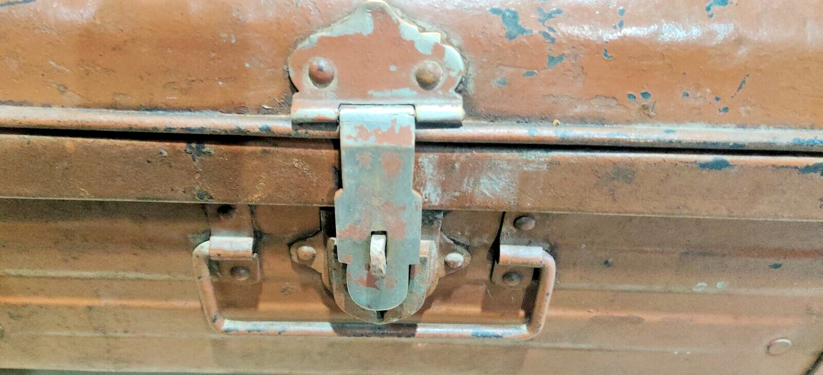 IRON SUITCASE TRUNK box TRAVEL chest Home Luggage storage India traditional item