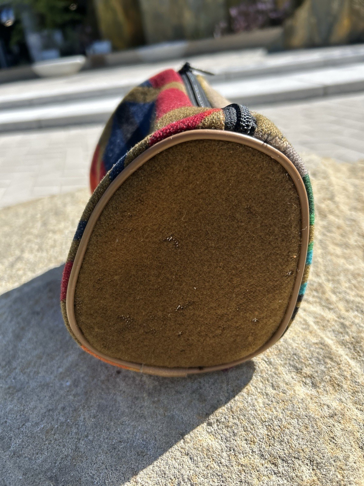 Vintage Pendleton Toiletry Dopp Kit Accessory Wool Southwestern Bag Aztec Travel