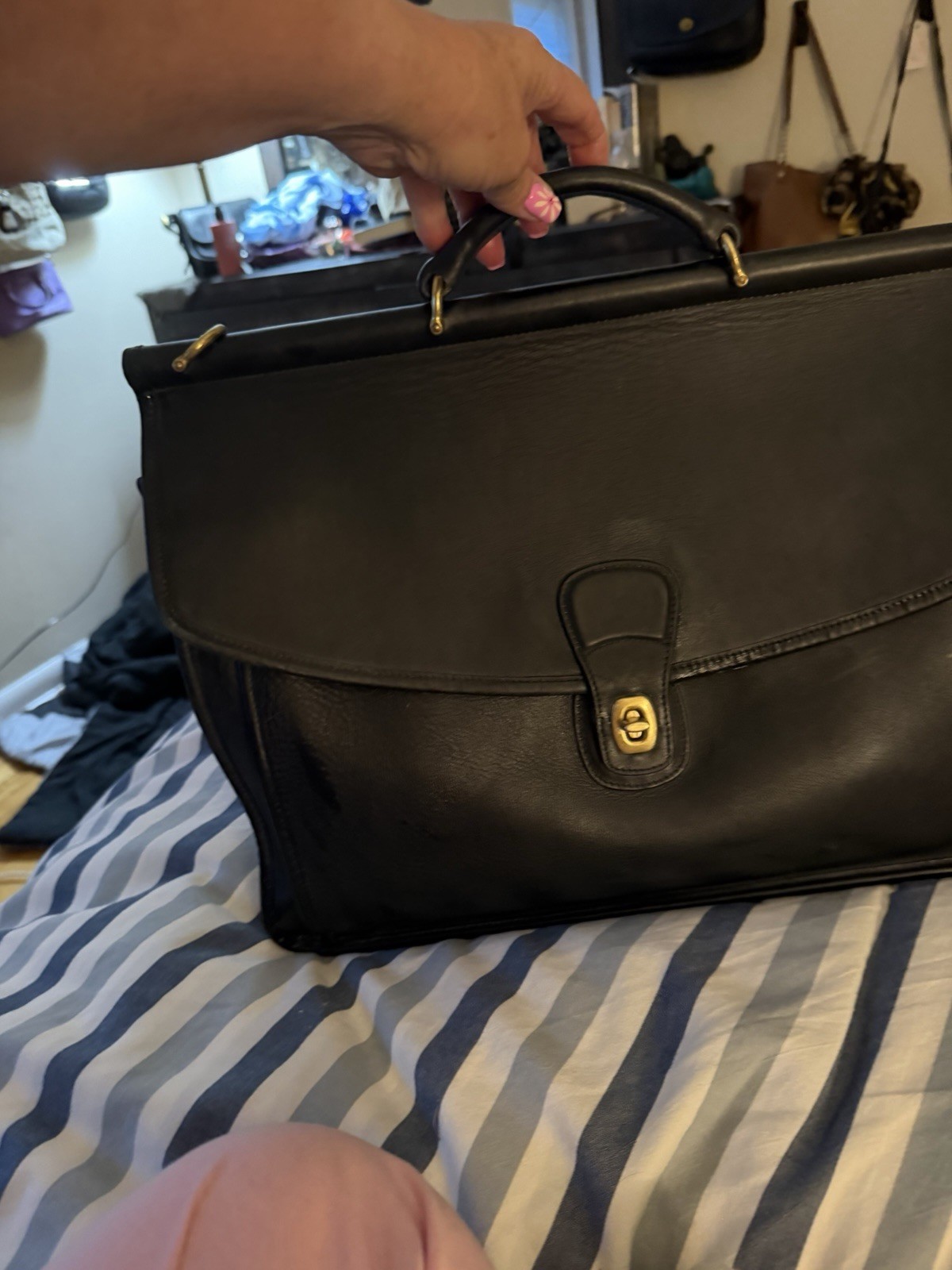 coach briefcase leather vintage