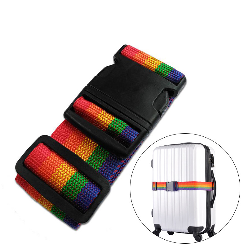 Checkout Travel Luggage Suitcase Strap Baggage Backpack Belt Rainbow Mardi Gras