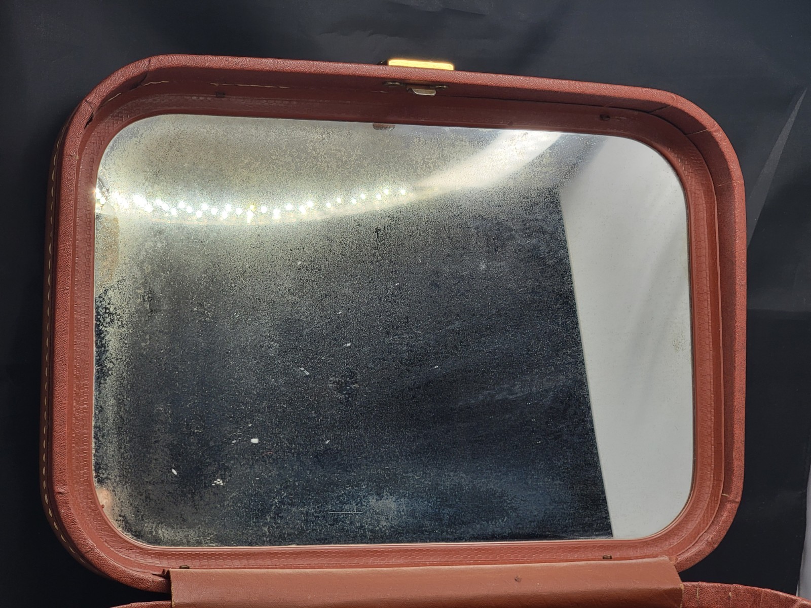 Starline Lady Baltimore Train Vanity Luggage Case Vintage Brown No Key or Tray