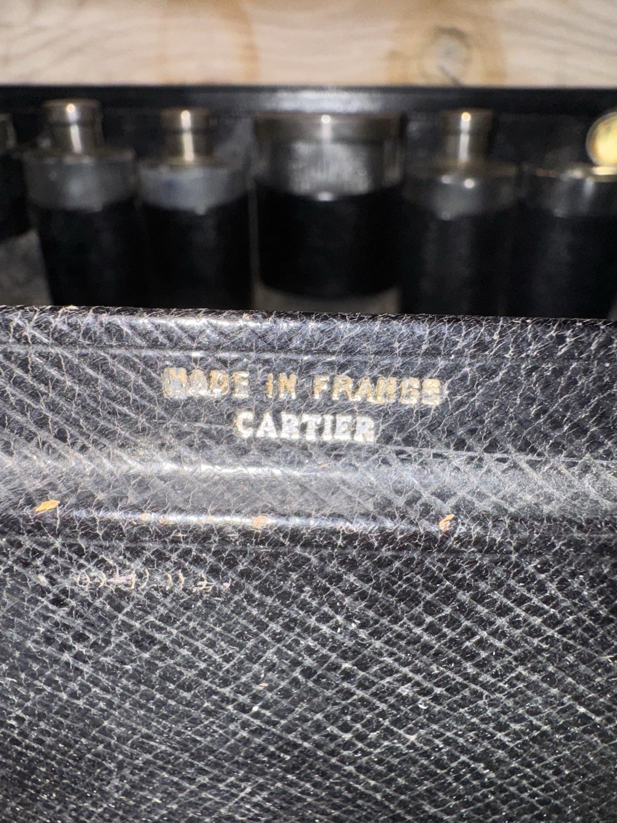 Antique CARTIER Travel Toiletries Leather Case Circa 1930s