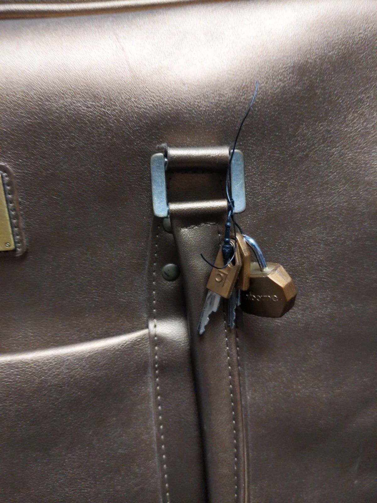 Bronze Liz Claiborne Luggage Bag With Wheels