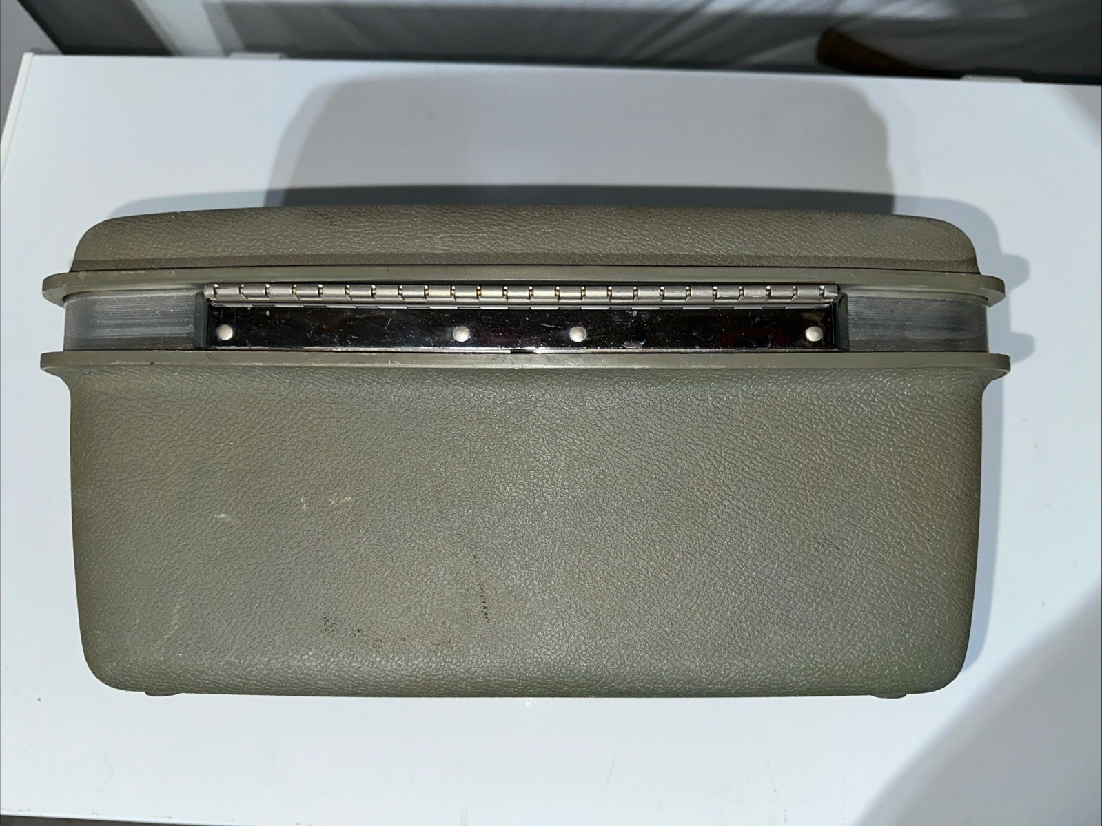Samsonite Saturn Avocado Green Hard Shell Train Travel Makeup Case Tray No Key
