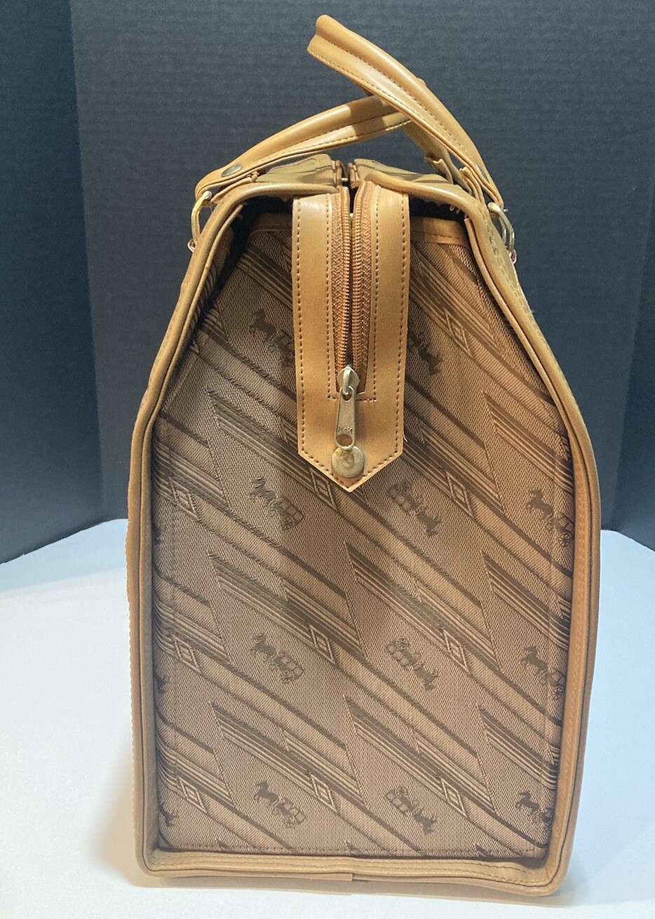 Vintage Boston Bag Travel Suitcase CHALLENGER Leather Unsure Of Maker