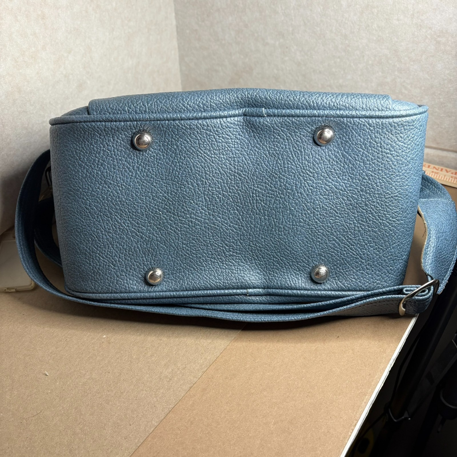 Samsonite Royal Traveler Vintage 70s Carry On Travel Bag Blue Tote
