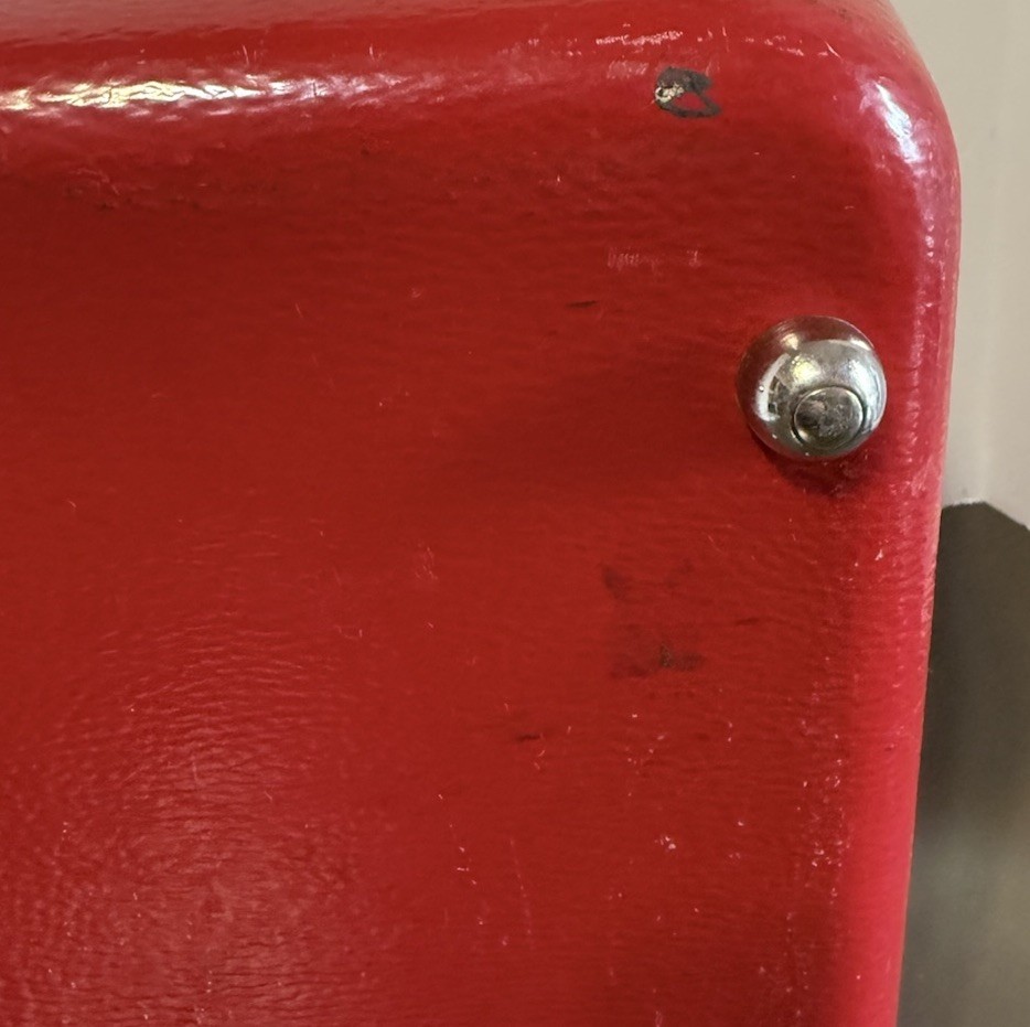 Vintage Hawthorn Luggage Red Leather Train Case Luggage MakeUp Cosmetic Case