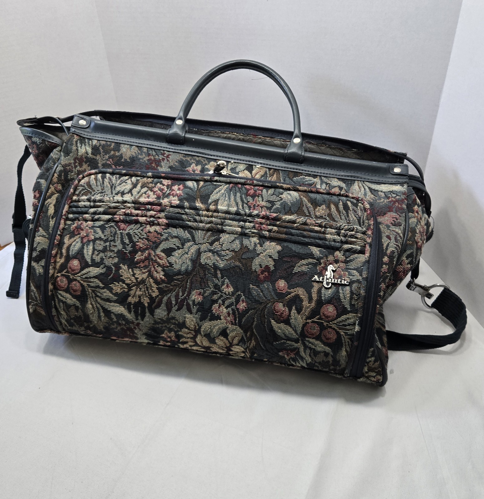Vintage Atlantic Tapestry Luggage 2 pc. Set