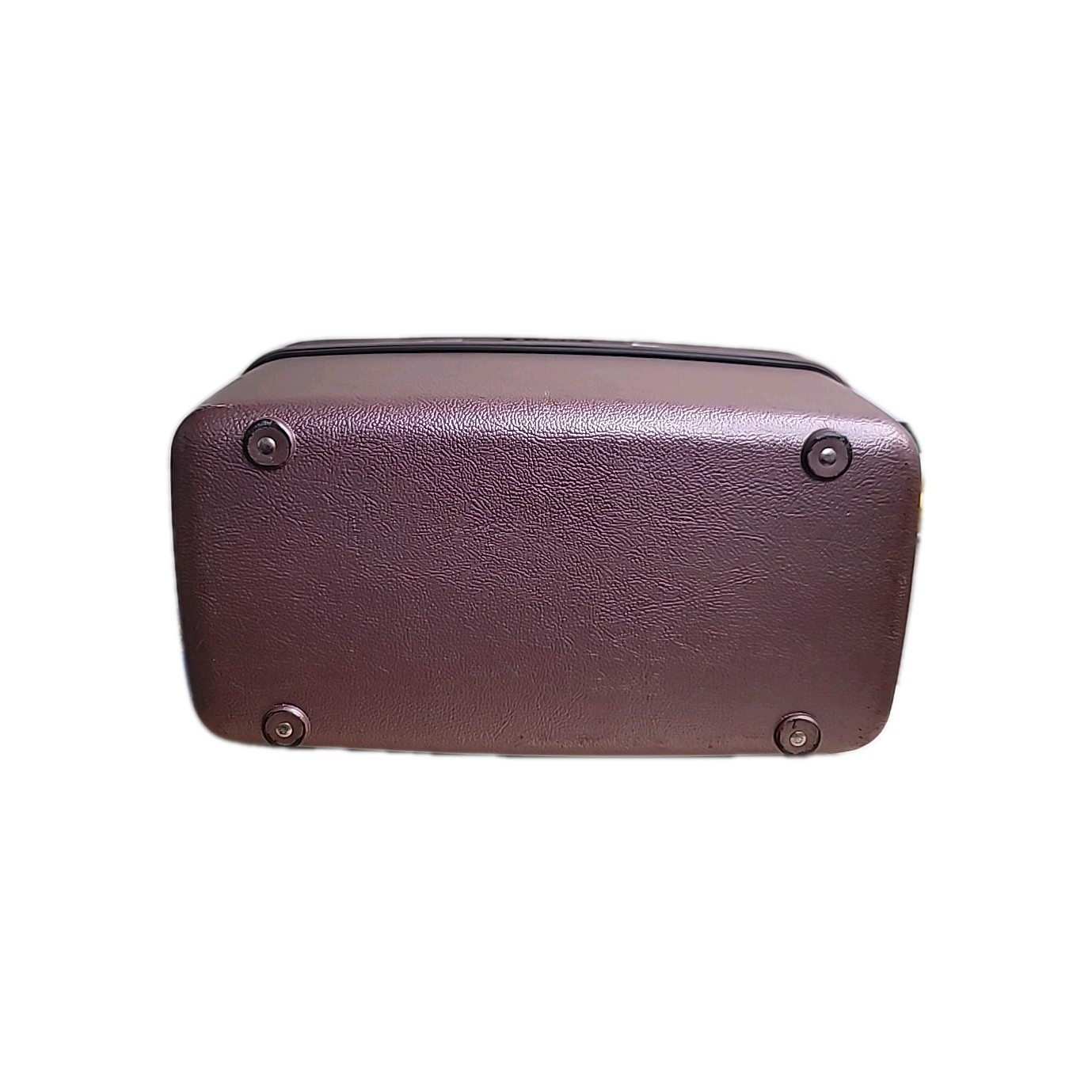 Vintage Samsonite Silhouette Traveler Carry On Makeup Case Brown Mauve