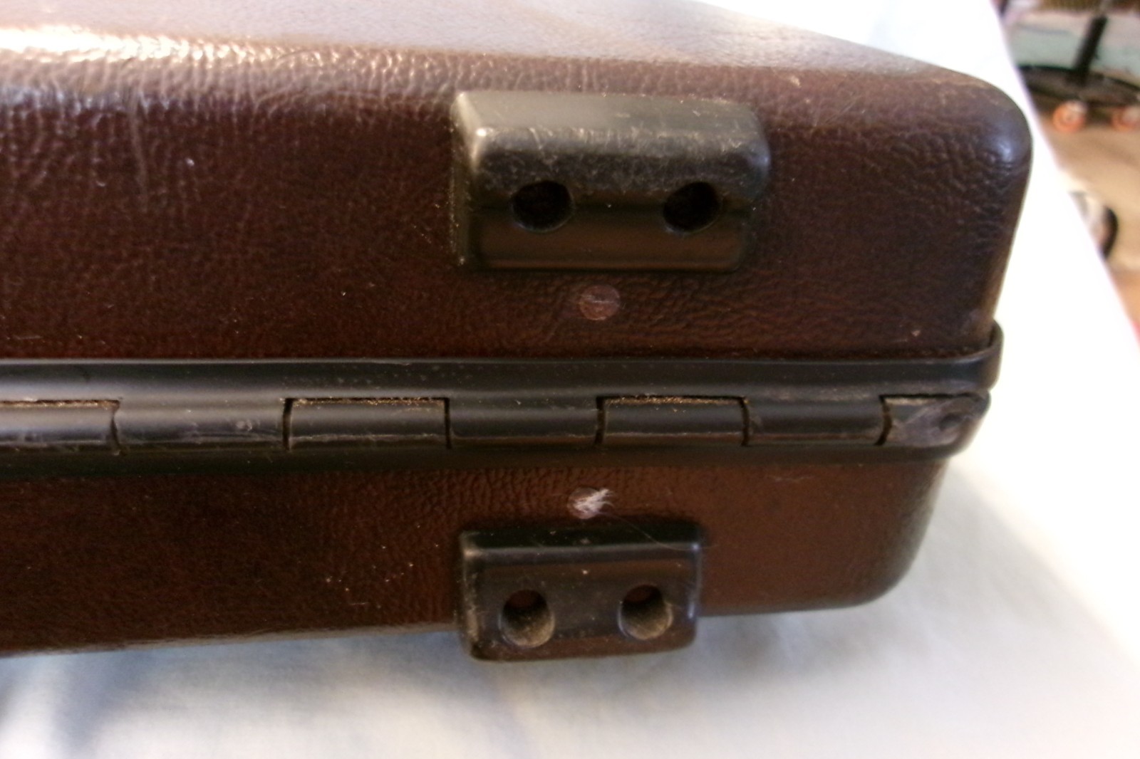 VTG Samsonite Accord ST Brown & Black Hard- Shell Briefcase 1980s Combo Lock