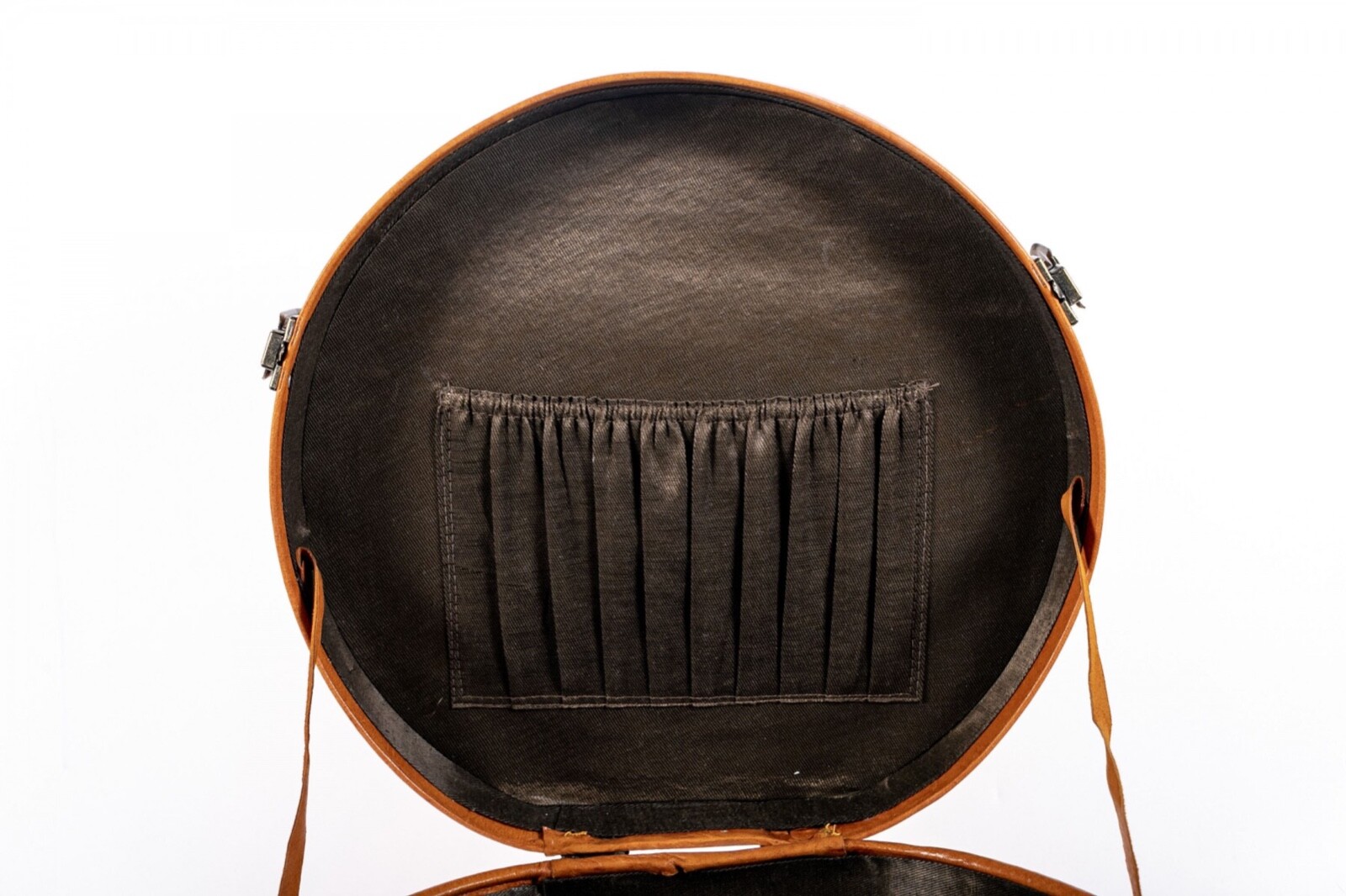 French 1950s Leather Nesting Train Cases—A Pair