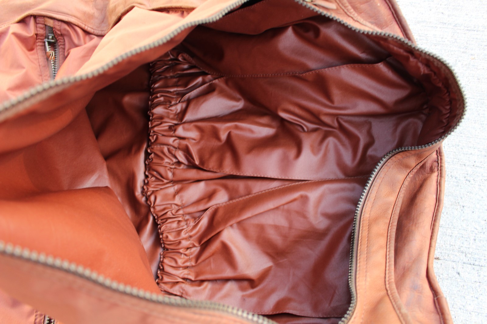 Vintage All Leather Garment Bag Travel Bag One of a Kind