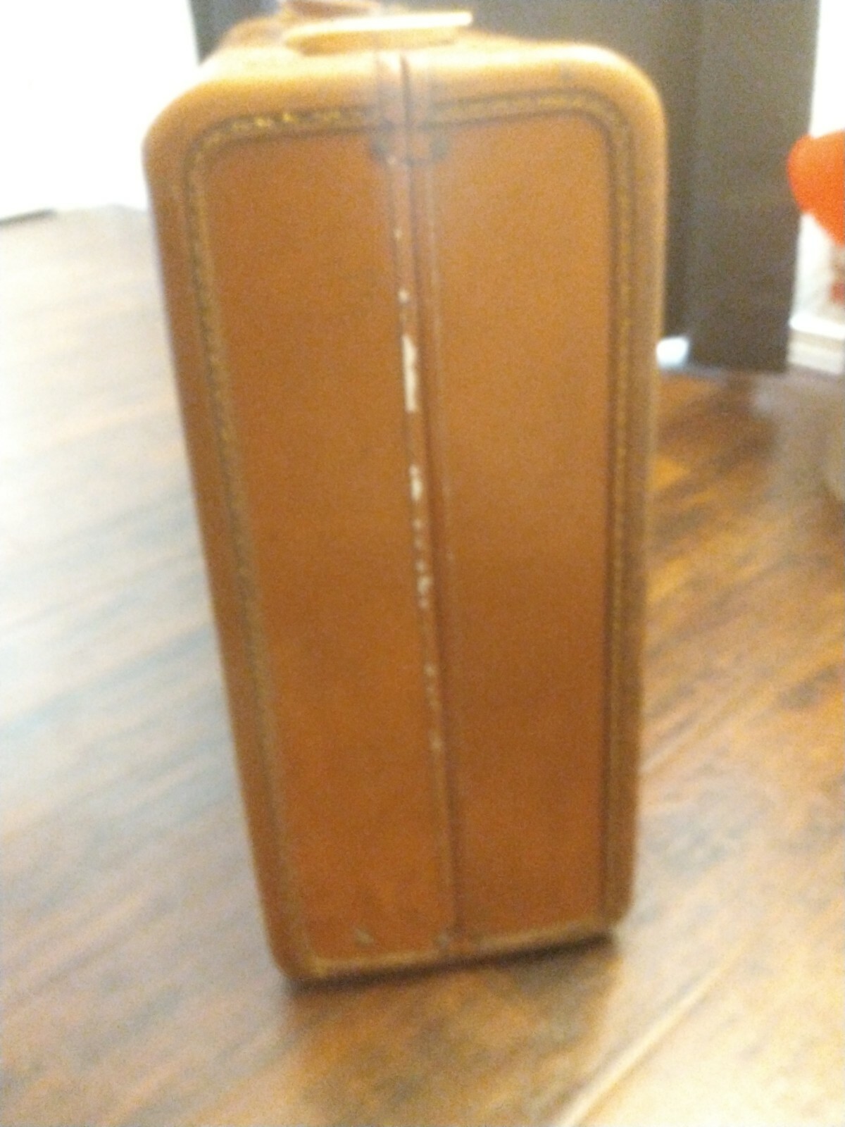 Vtg Large Samsonite 24″ Shwayder Bros. Leather Hard Shell Luggage Suitcase Brown