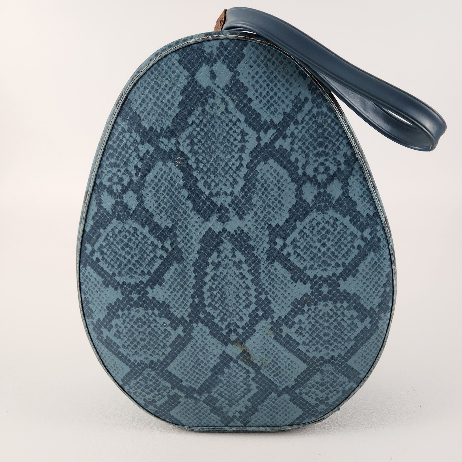 Vintage 1950s Faux Snakeskin Travel Case 12 x 10 x 5 inches