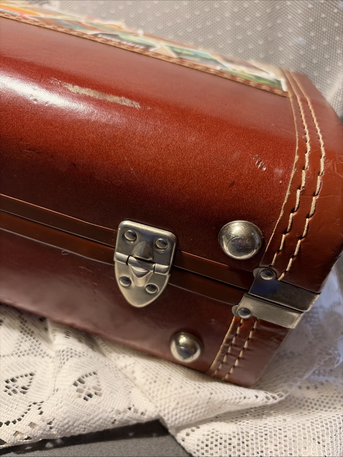 Vintage Carry-On Over Nighter Suitcase World Travel Stickers Retirement Party