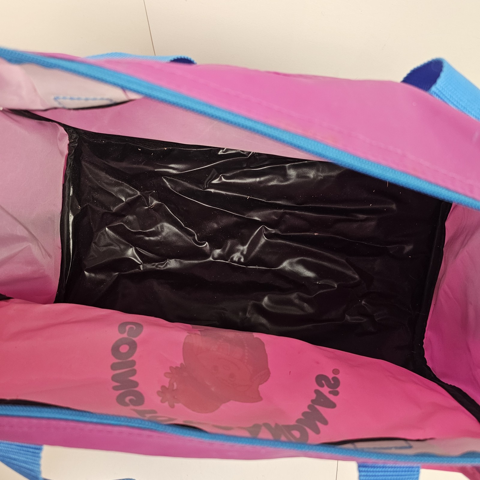 Rare Vintage Pink Vinyl Overnight Travel Duffle Bag Going to Grandma’s Great