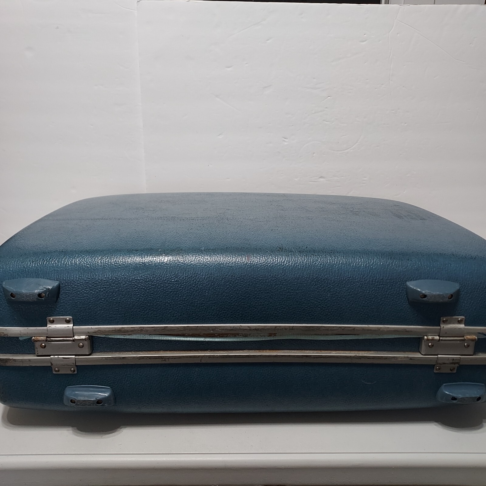 Large Vintage Blue Samsonite Suitcase Luggage Royal Traveller Medalist Hardcase