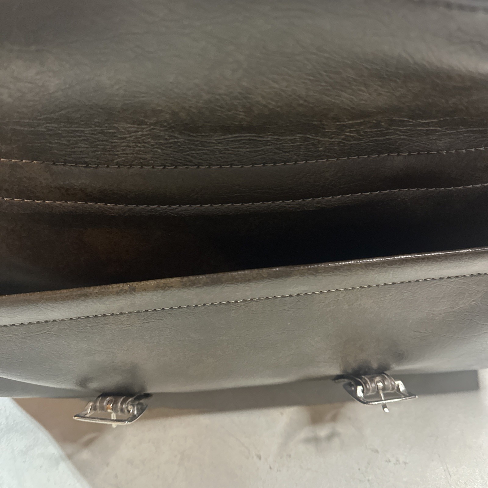 VTG 1960s Samsonite Silhouette Carry On All Leather Weekender Missing Zipper Tag