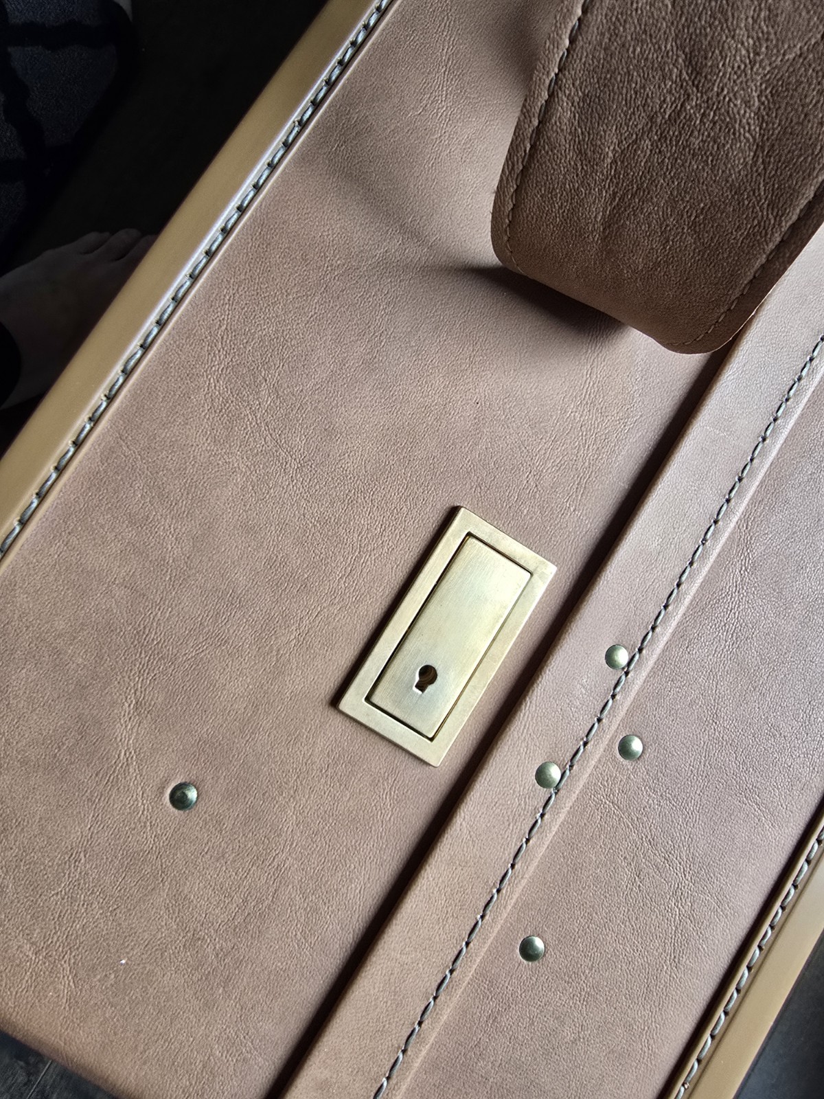 Vintage Mid-Century Modern Belting Harttman Luggage Suitcase