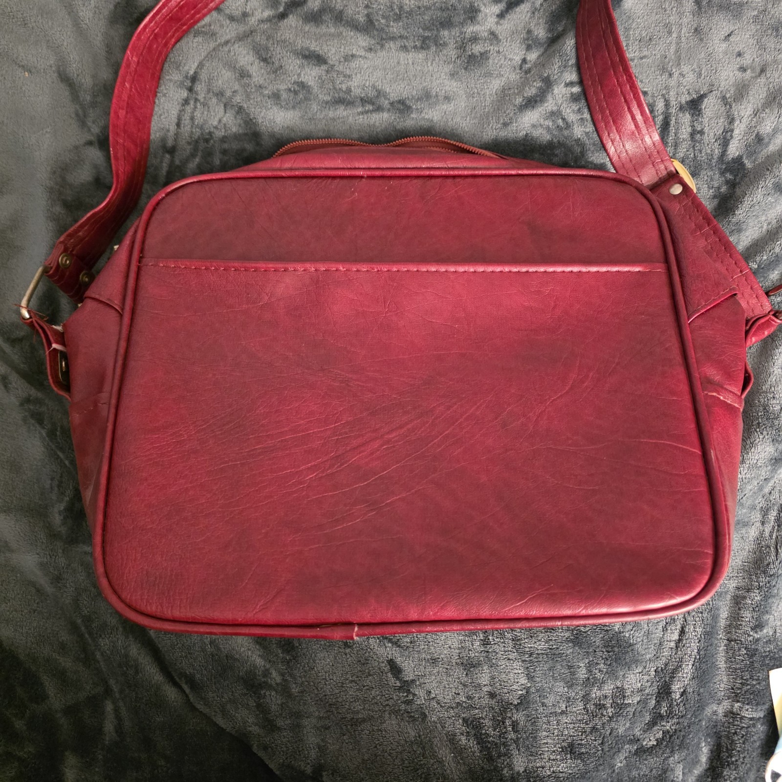 Vintage Leather Samsonite Burgandy Shoulder Bag Large
