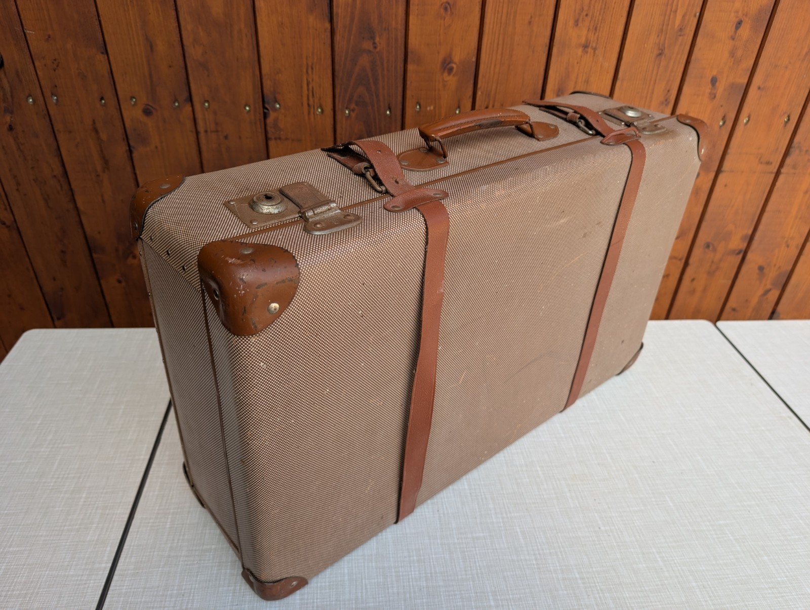 Vintage Suitcase Retro Travel Case 50s 60s Mid Century 5-5
