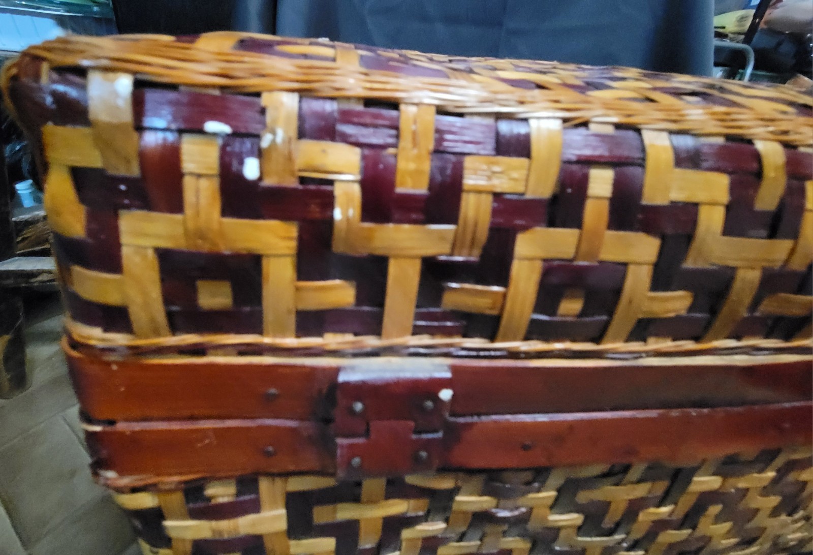 Vintage 1970’s Chinese Wicker Suitcase