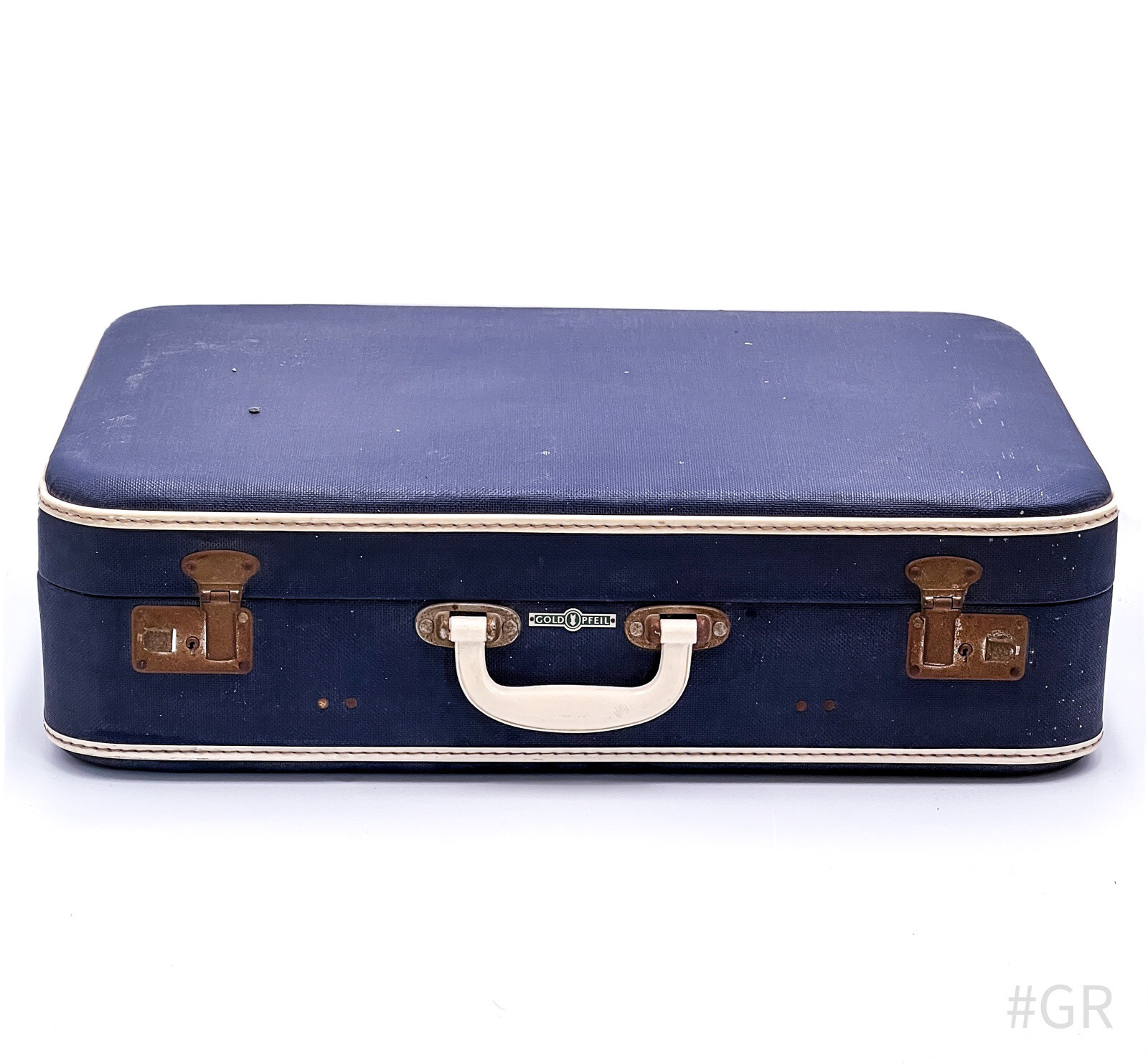 Vintage Goldpfeil Travel Suitcase 40s 50s Made in Germany | Blue