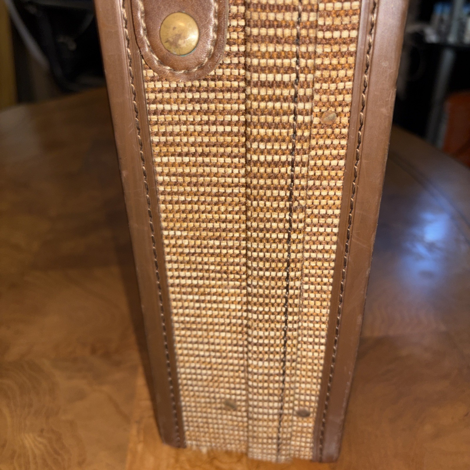 1920s Hartman Luggage Tweed And Leather Briefcase