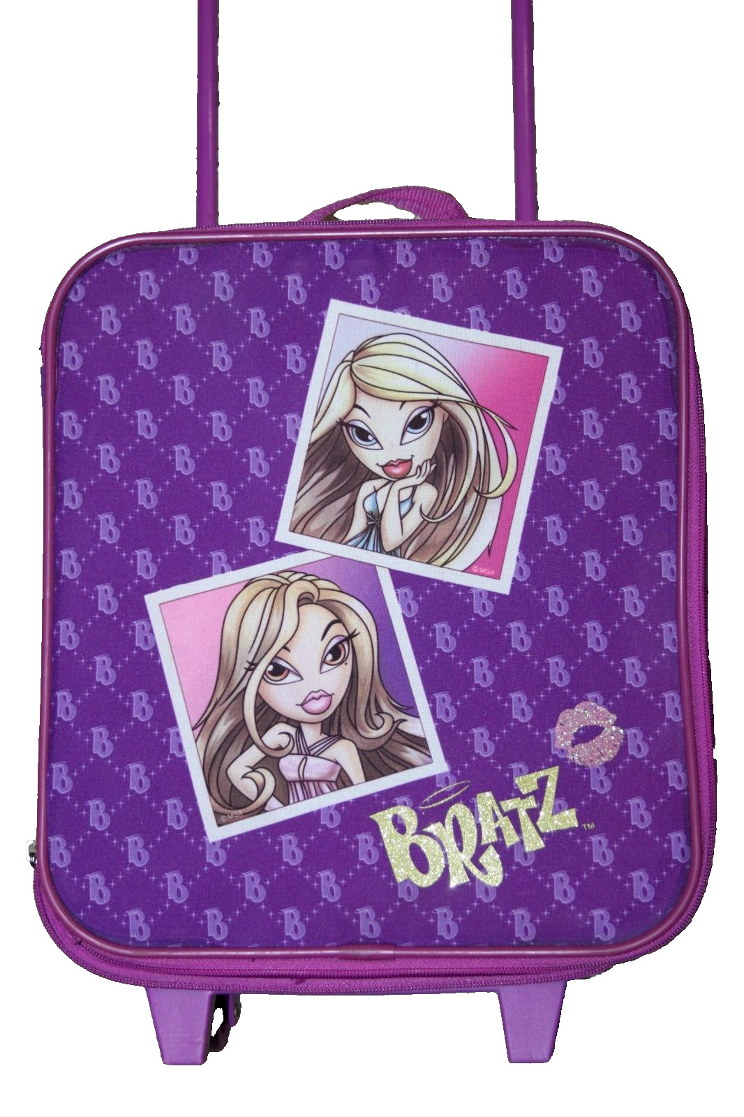 Bratz Rolling Suitcase Luggage Travel Bag Wheeled Carry On Doll Theme Purple