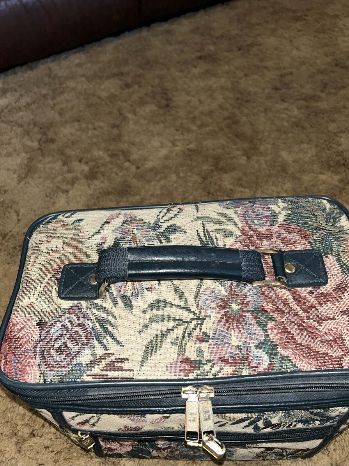 Vintage Leisure International Luggage Carry on Train Case Makeup Travel