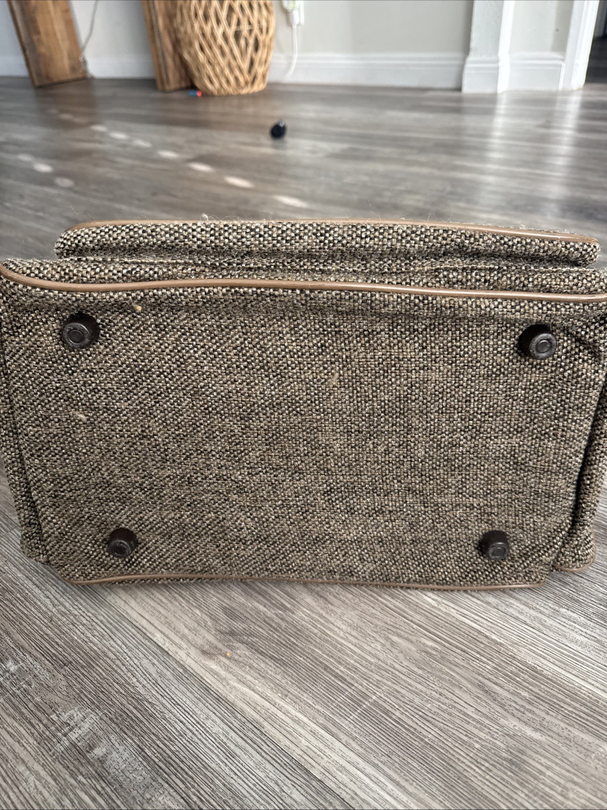 Vintage Atlantic Brown Weekender Bag -Excellent Condition W/ Strap And Tag