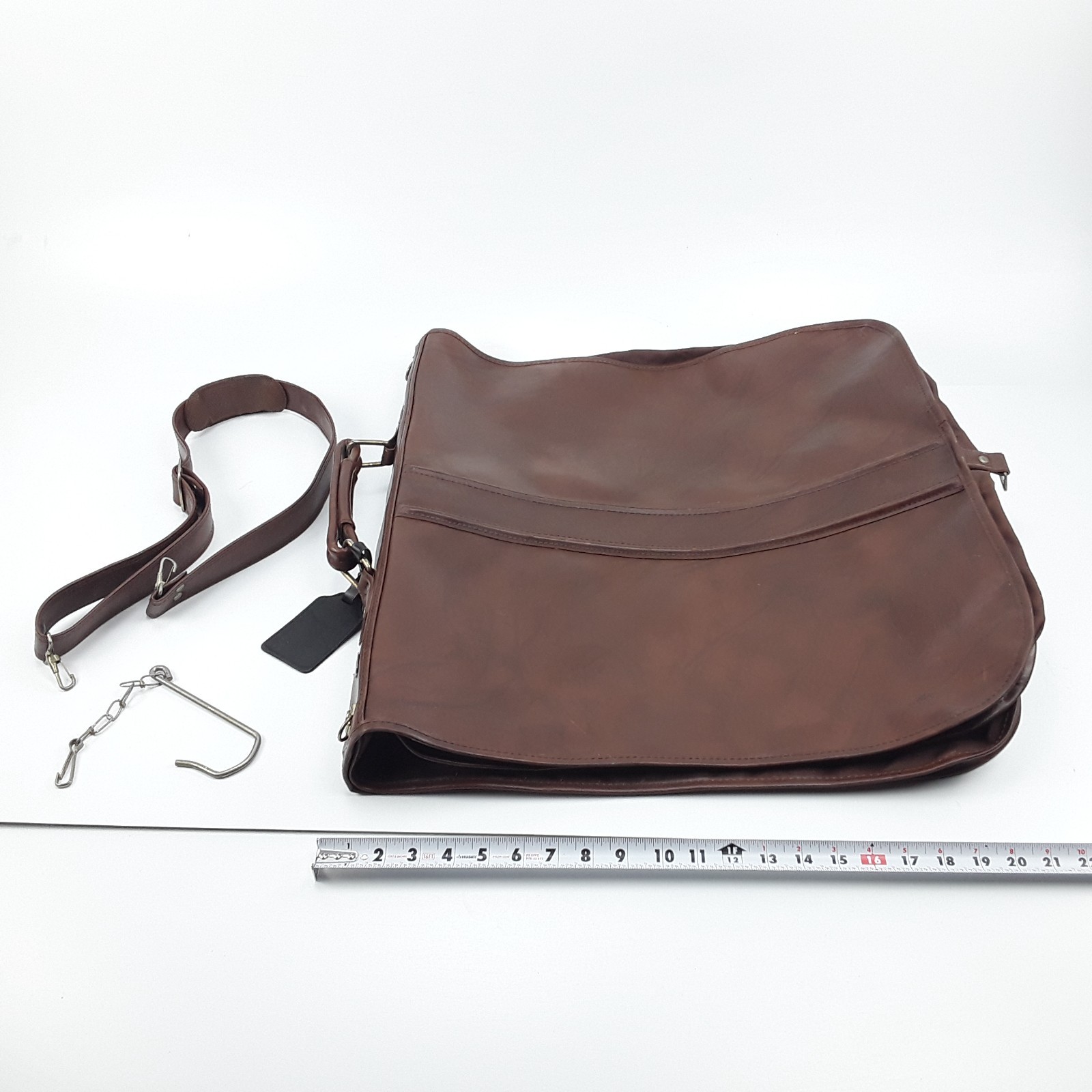 American Tourister Escort Garment Bag Luggage Vintage Faux Leather Brown