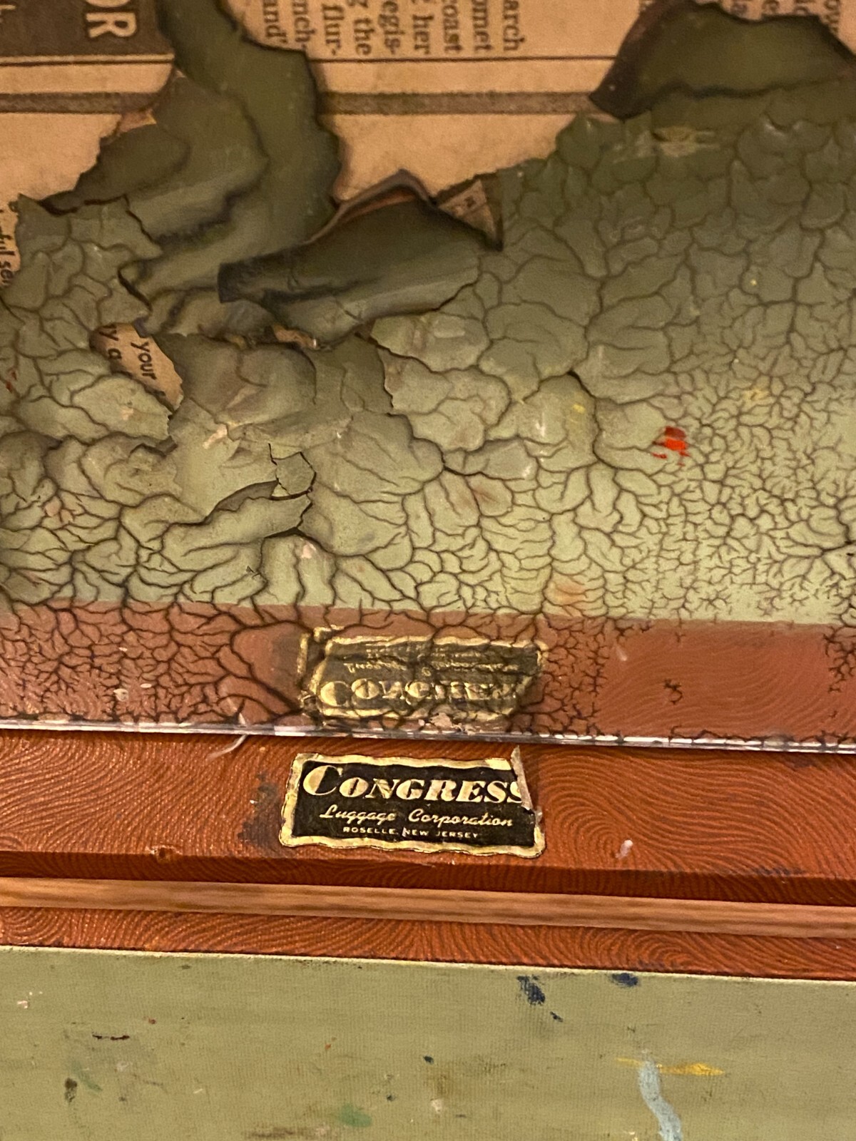 Vintage Congress Luggage Corporation Suitcase 13-1/2″ x 10″ x 5-1/2″ with Mirror