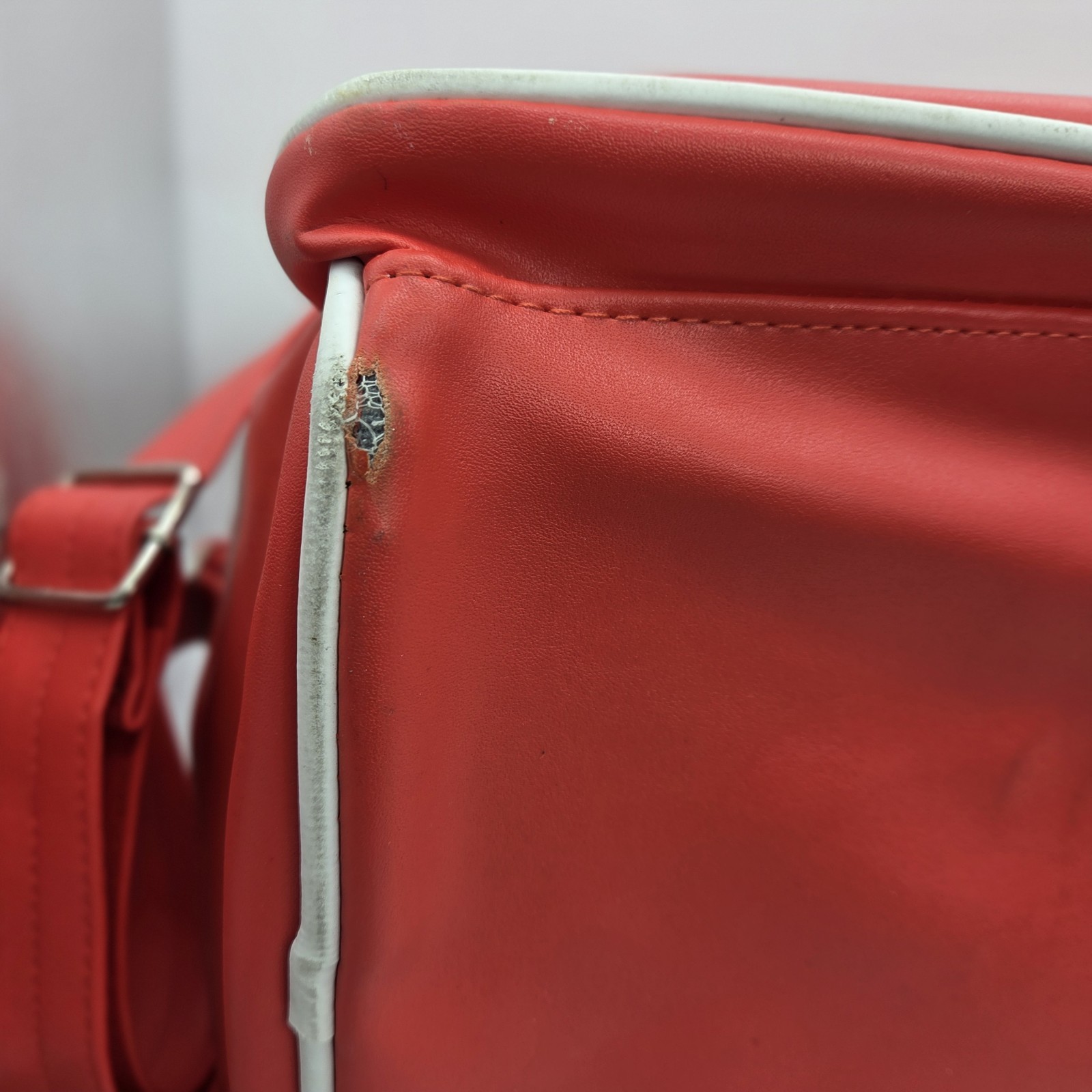 Fiat 500 Classic Car Weekender Tote Bag Duffle Luggage Orange Gemline VTG 70s
