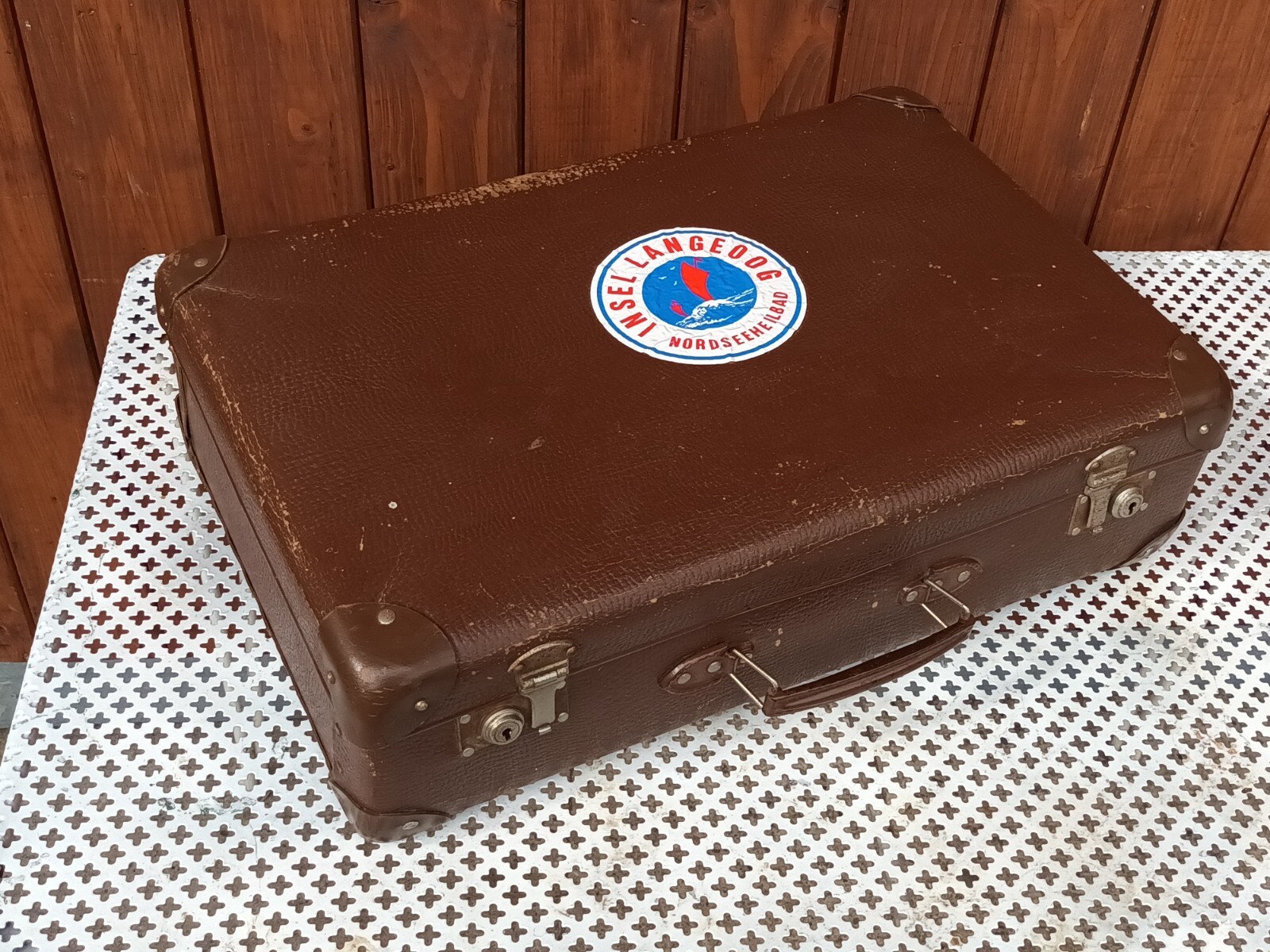 Vintage Suitcase Travel 50s Retro Weekender Volcano Fever Mid Century 60s 8