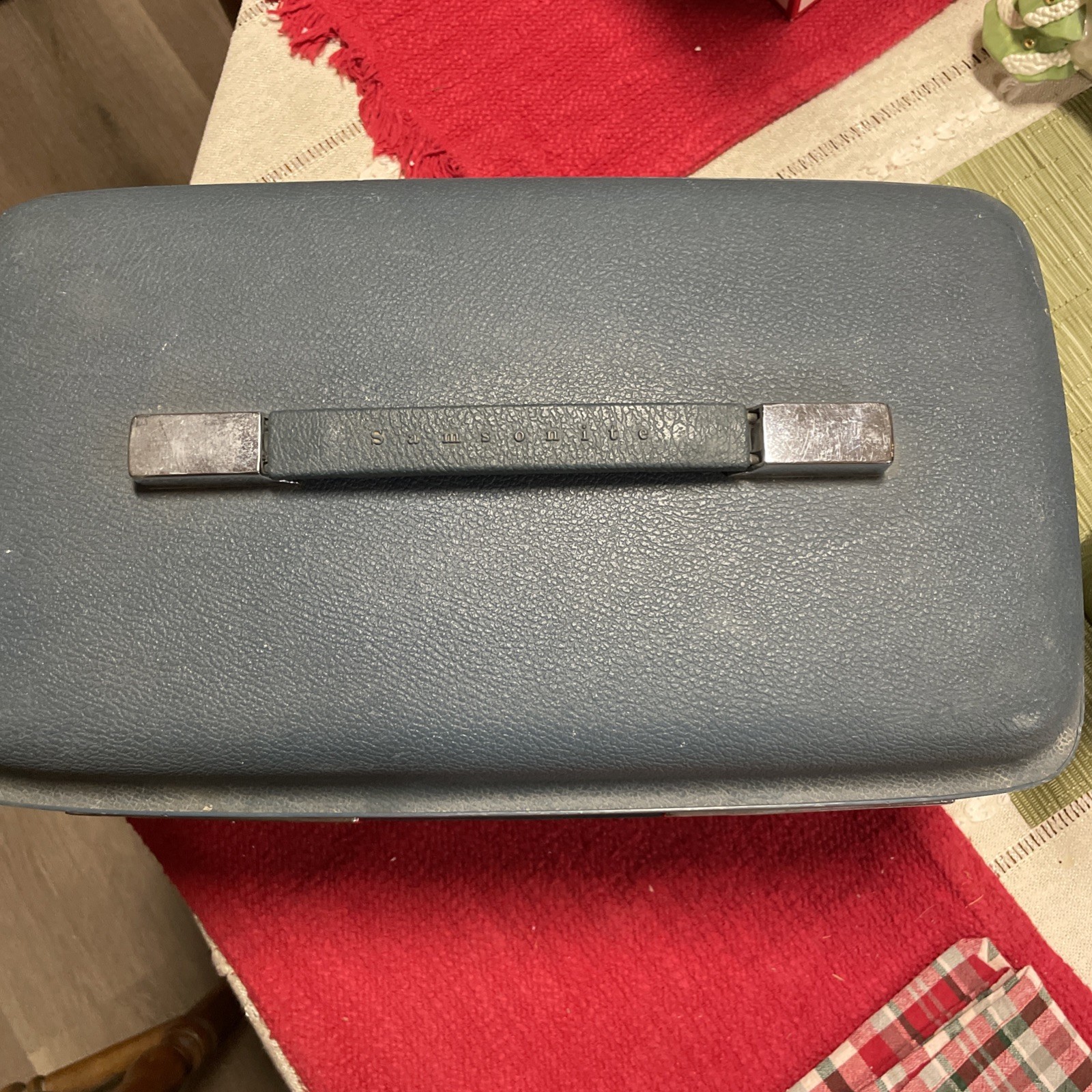 Samsonite Vintage Blue Make Up Hard Case With Tray Travel Case – Sewing Box
