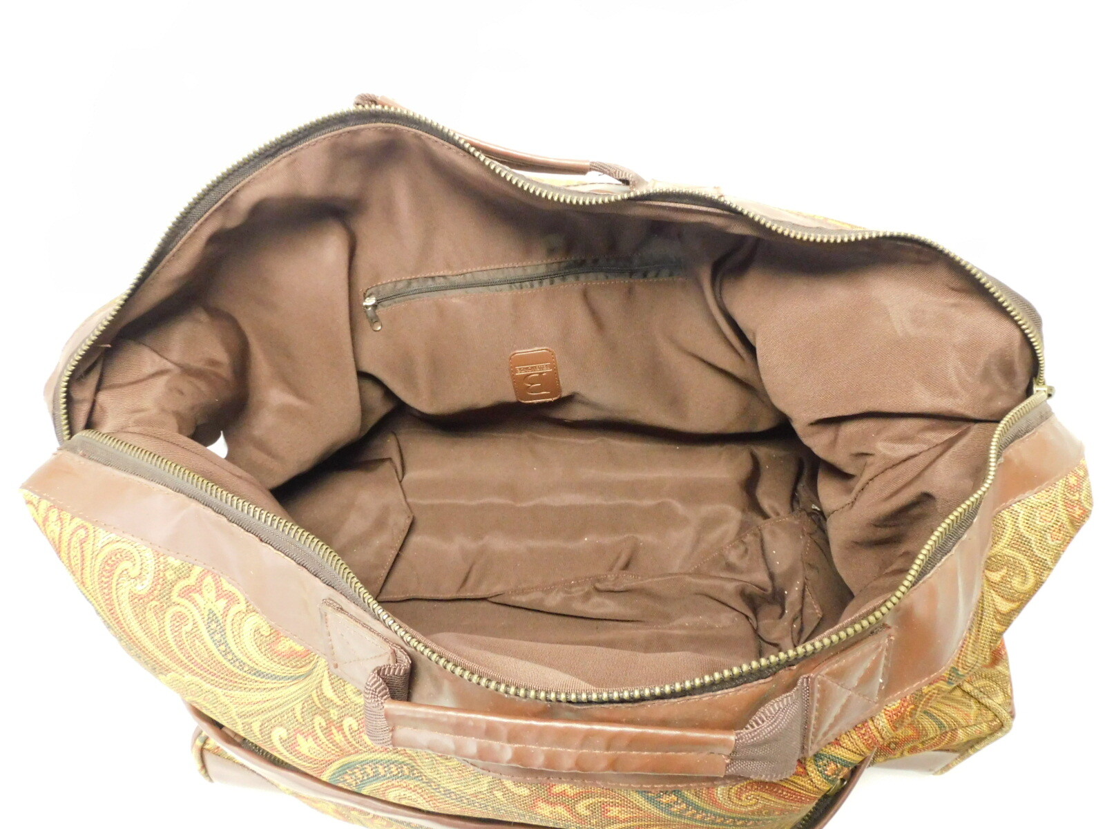 Vintage Bellemonde Rollers Carpet Bag Tote Travel Entertaining Weekender Luggage