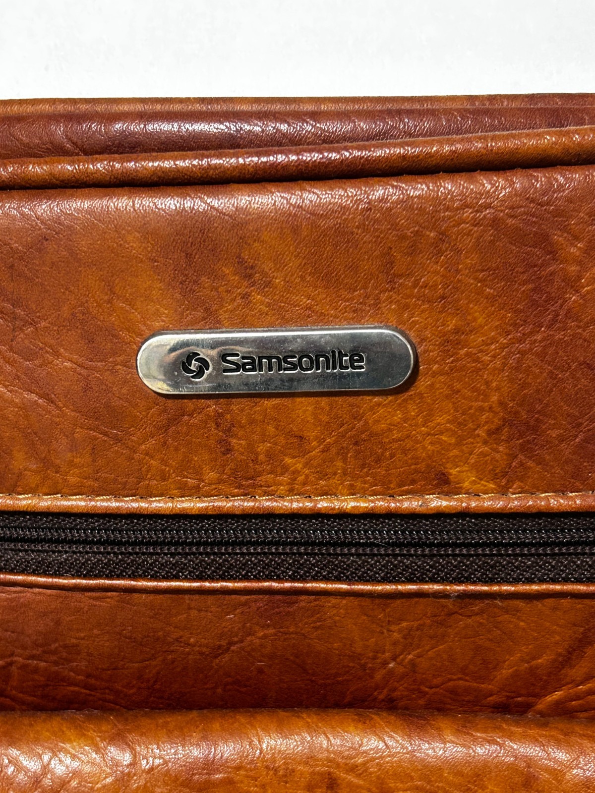 Samsonite Sonora II Vintage Womens Shoulder Messenger Bag Brown Vegan Leather