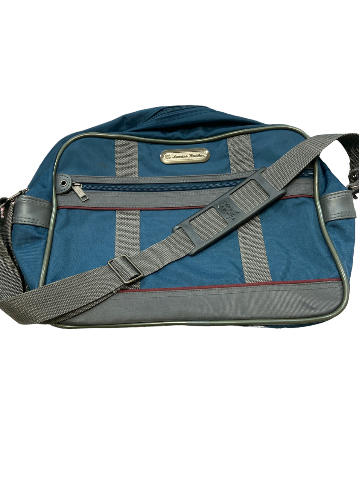 Vintage American Tourister Blue Carry On Shoulder Messenger Bag