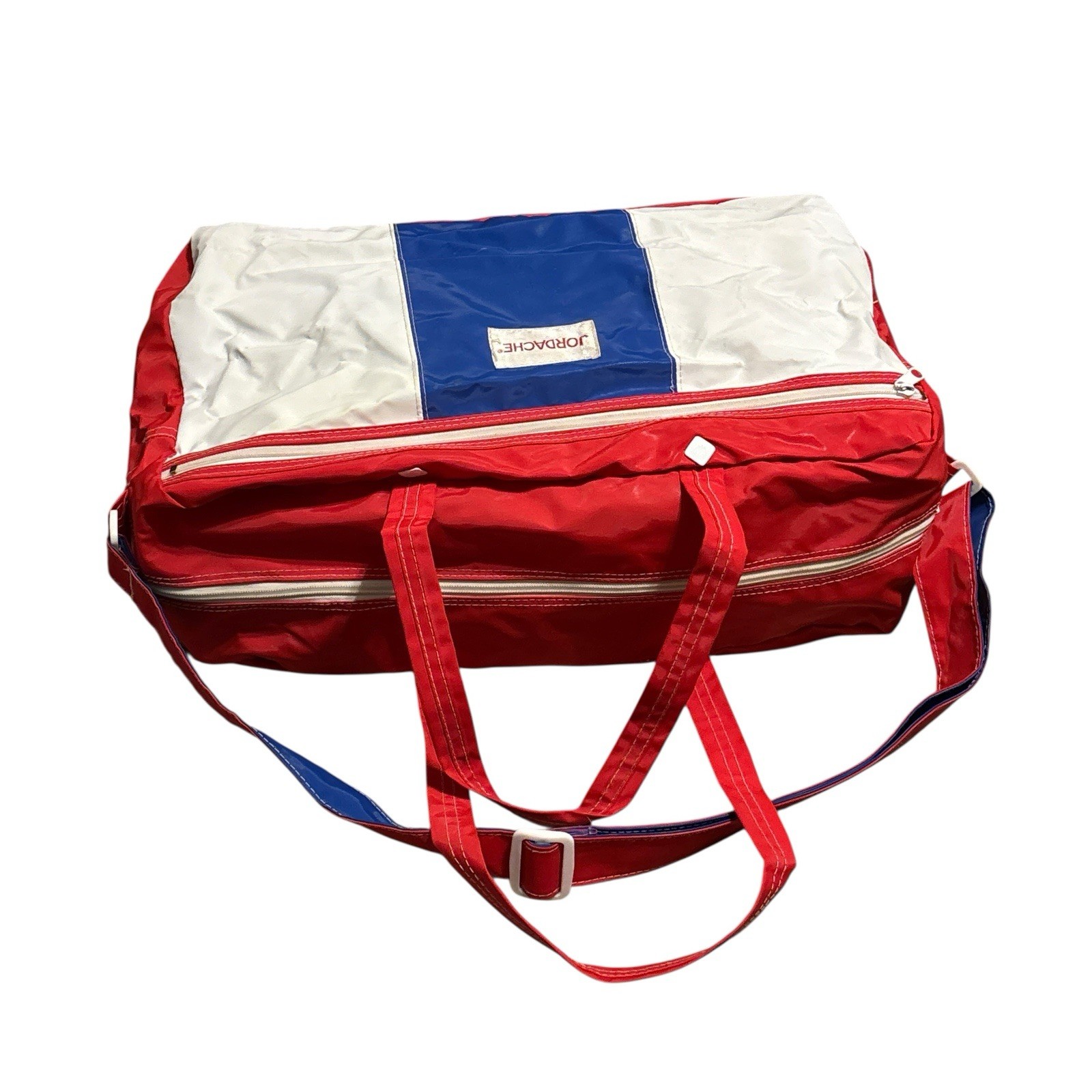 Vtg Jordache Travel Bag Red White Blue Retro New 80’s/90’s