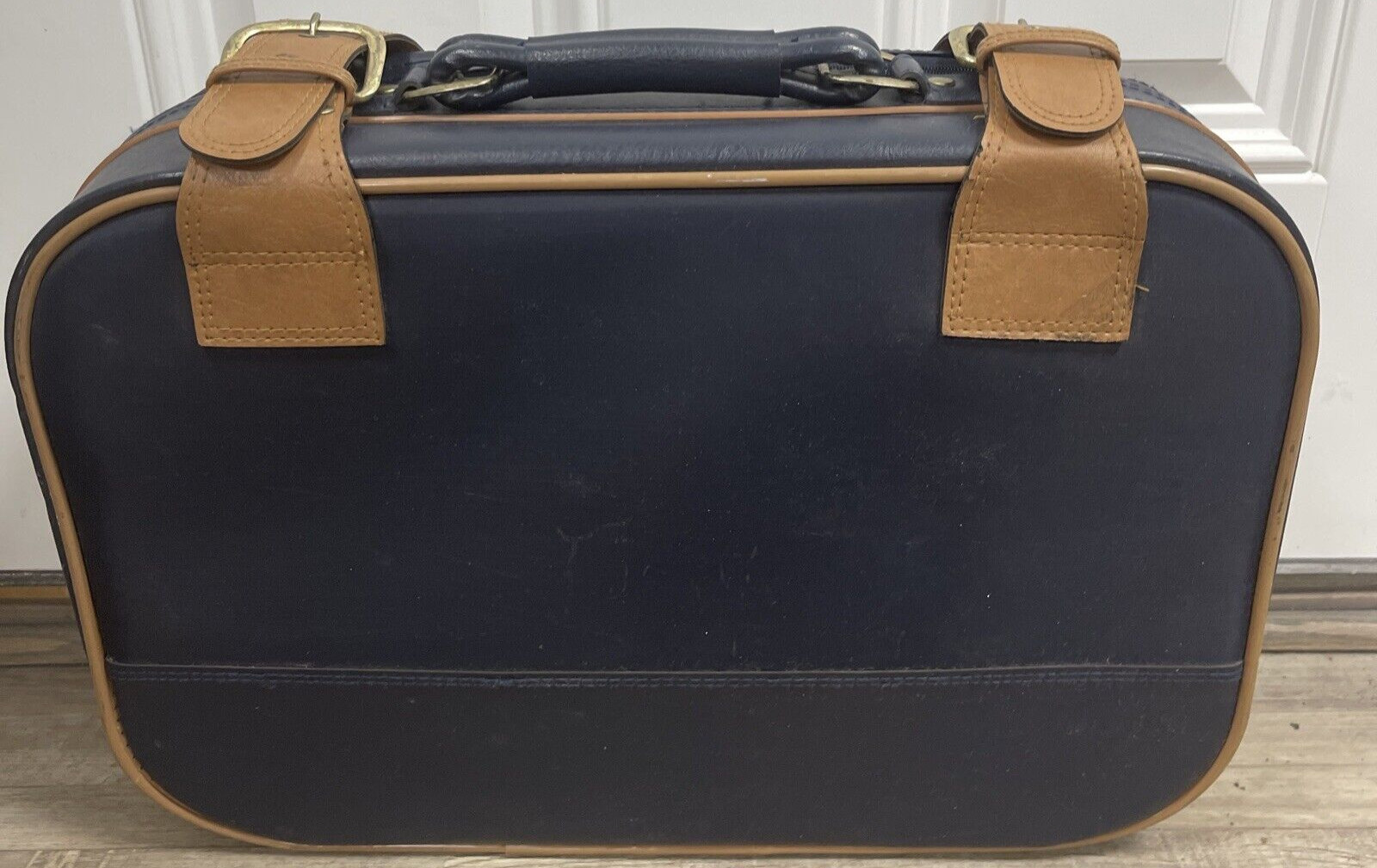 Vintage Luggage Train Case Medium Vintage Regency Luggage Travel Case Navy
