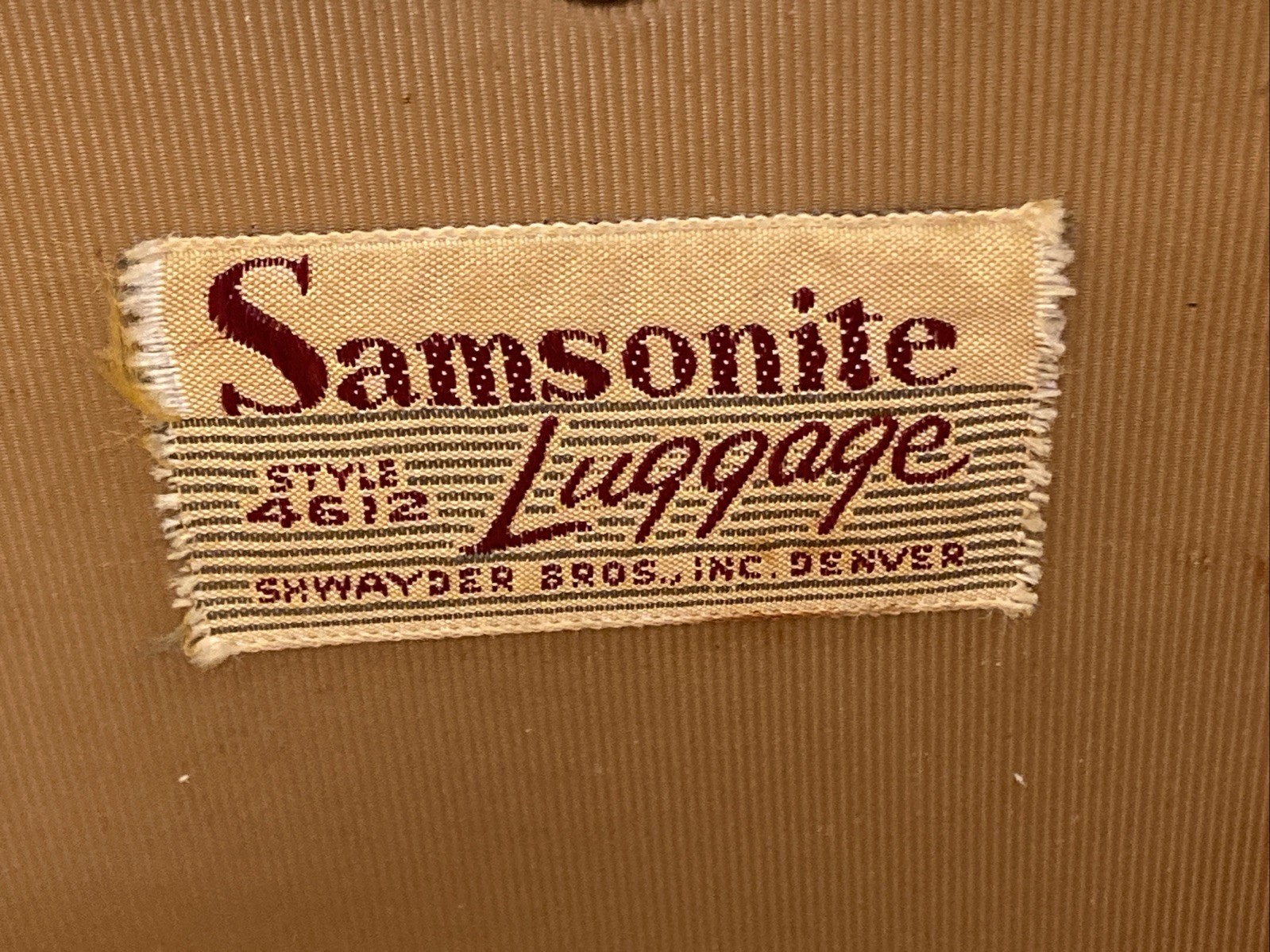 Vintage Samsonite Schwayder #4612 Brown Faux Leather Makeup Train Hard Case GUC