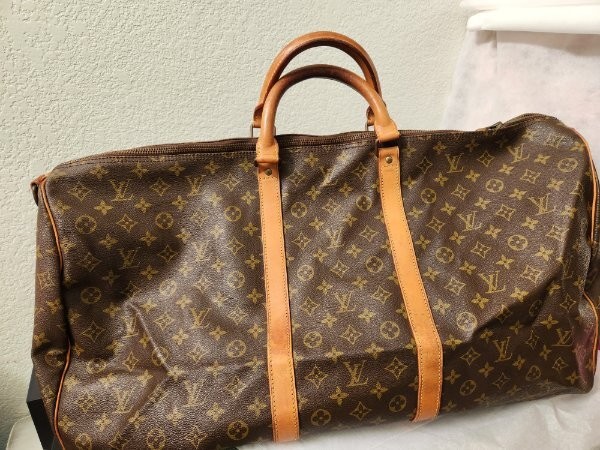 LOUIS VUITTON VINTAGE KEEPALL BANDOULIERE 60 MONOGRAM TRAVEL BAG