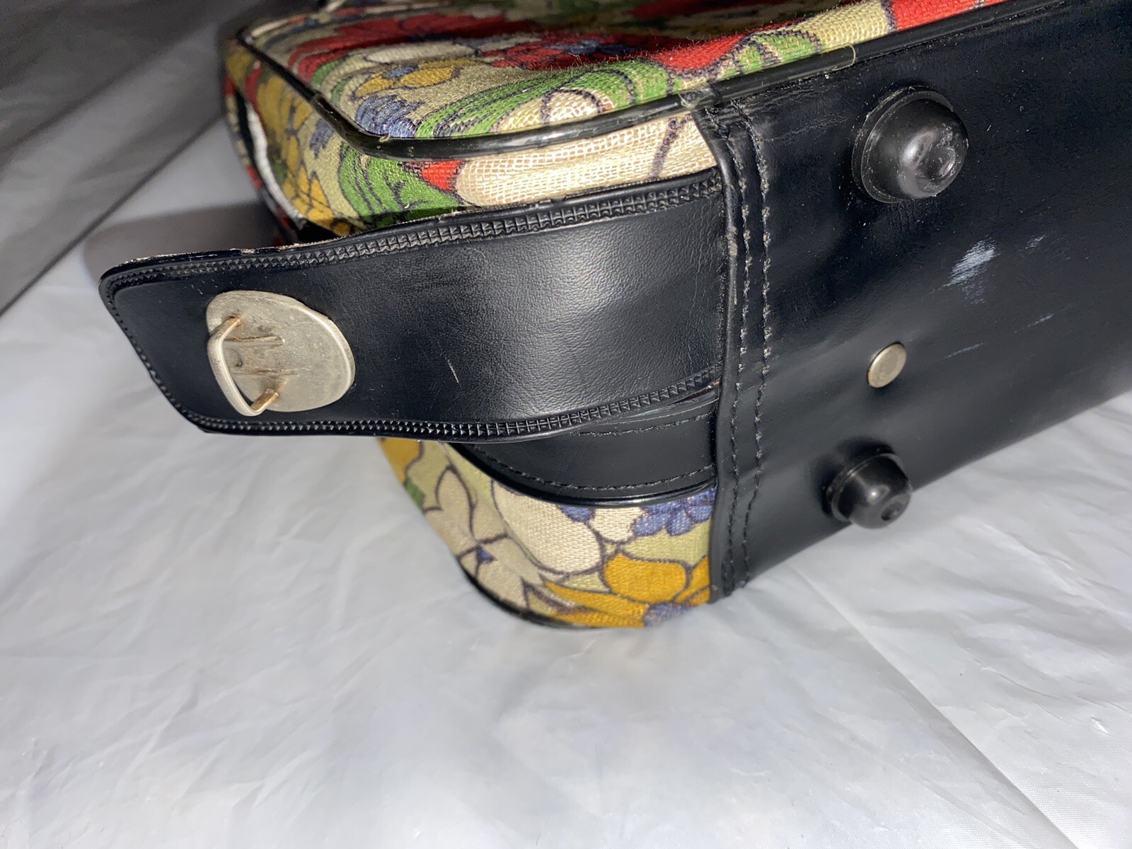 Vtg 60s/70s TRAVEL BAG SUITCASE RETRO Flower Power Mod Retro K- Line