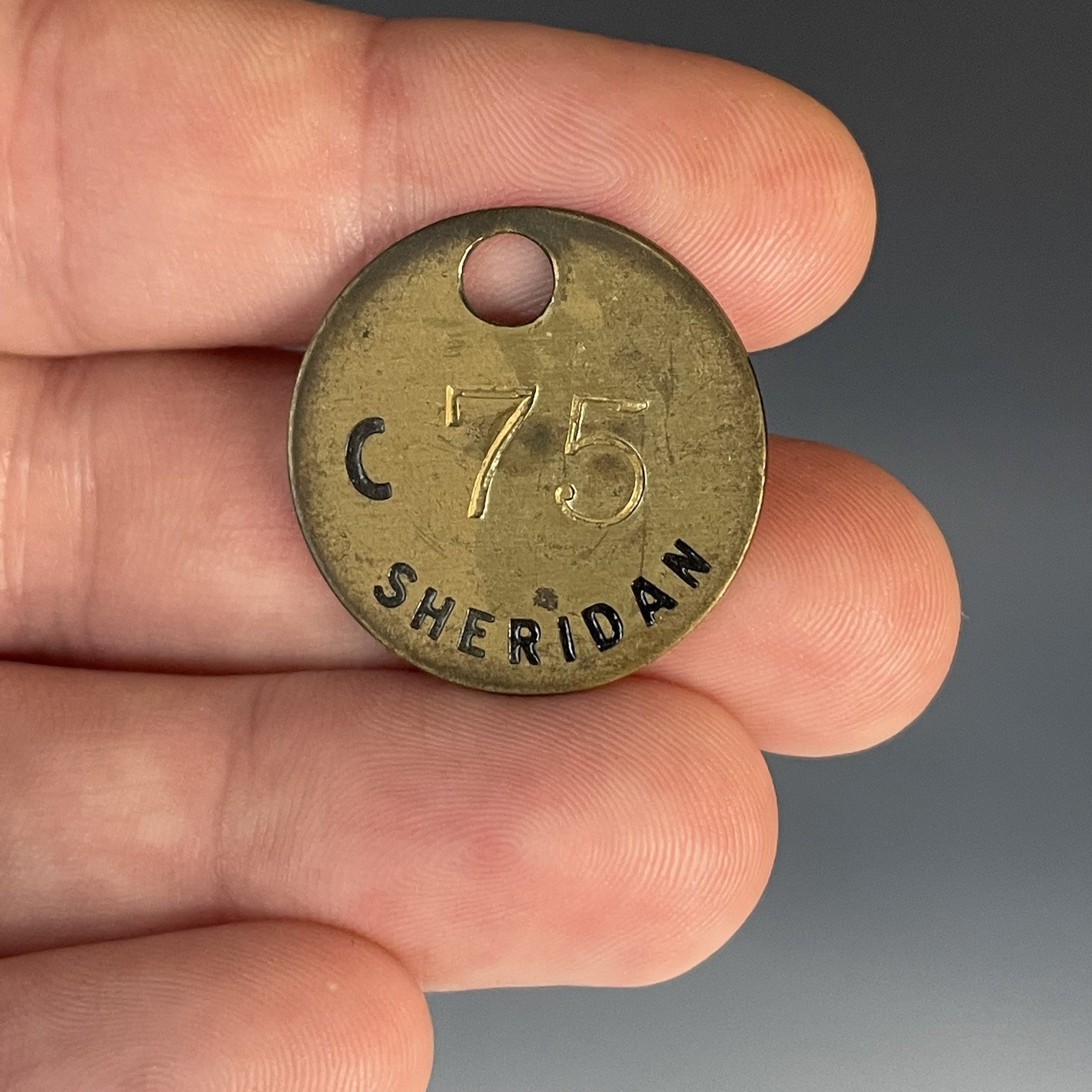 Antique – Vintage 20th C. Brass Sheridan Hotel Luggage Tool Tag