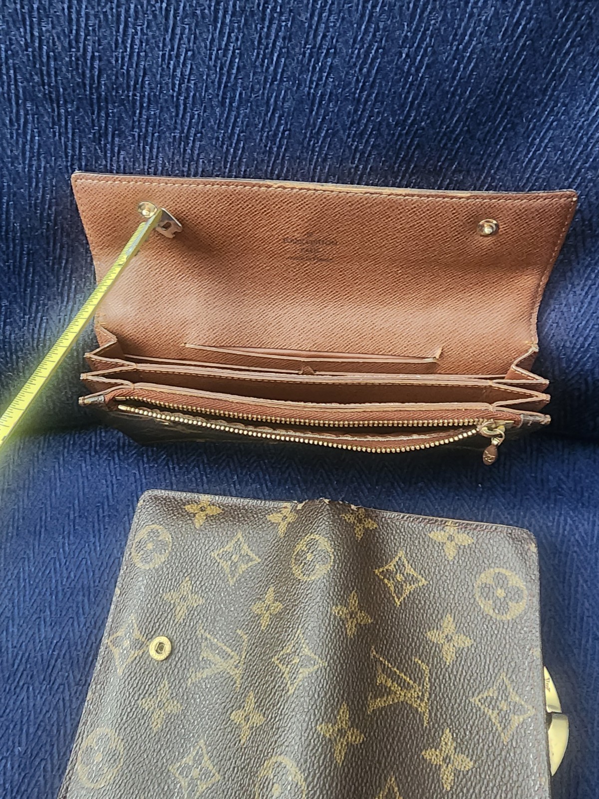 2 Louis Vuitton Monogram Logo Folding Zip-Around Credit Card Women’s Wallet